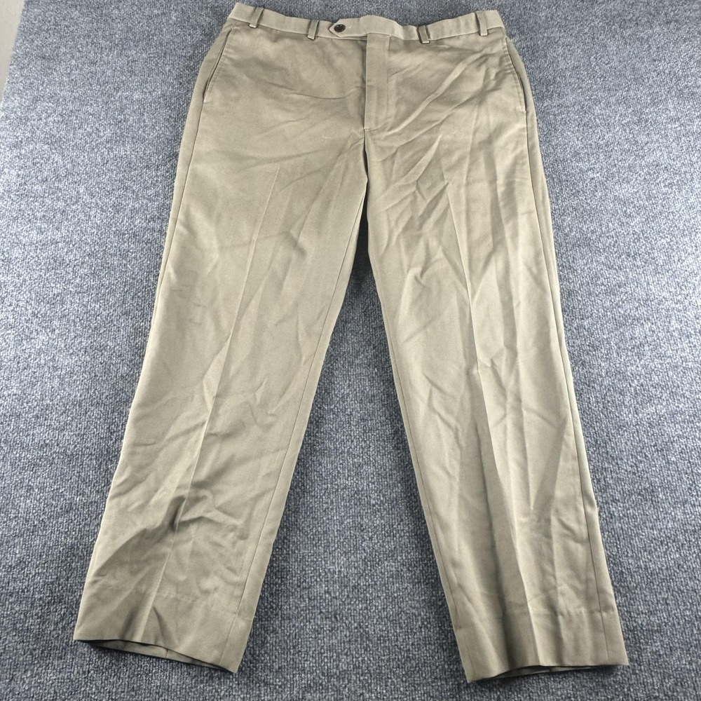 Brooks Brothers Pants Mens 38x30 Beige Wool Madison Fit Dress Straight
